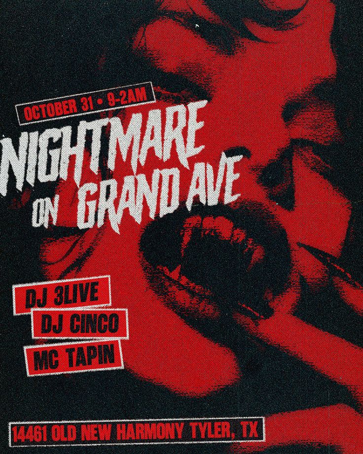 Nightmare on Grand Ave Party Flyer